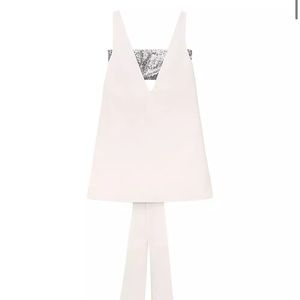 STAUD white dress with sequin bandeau